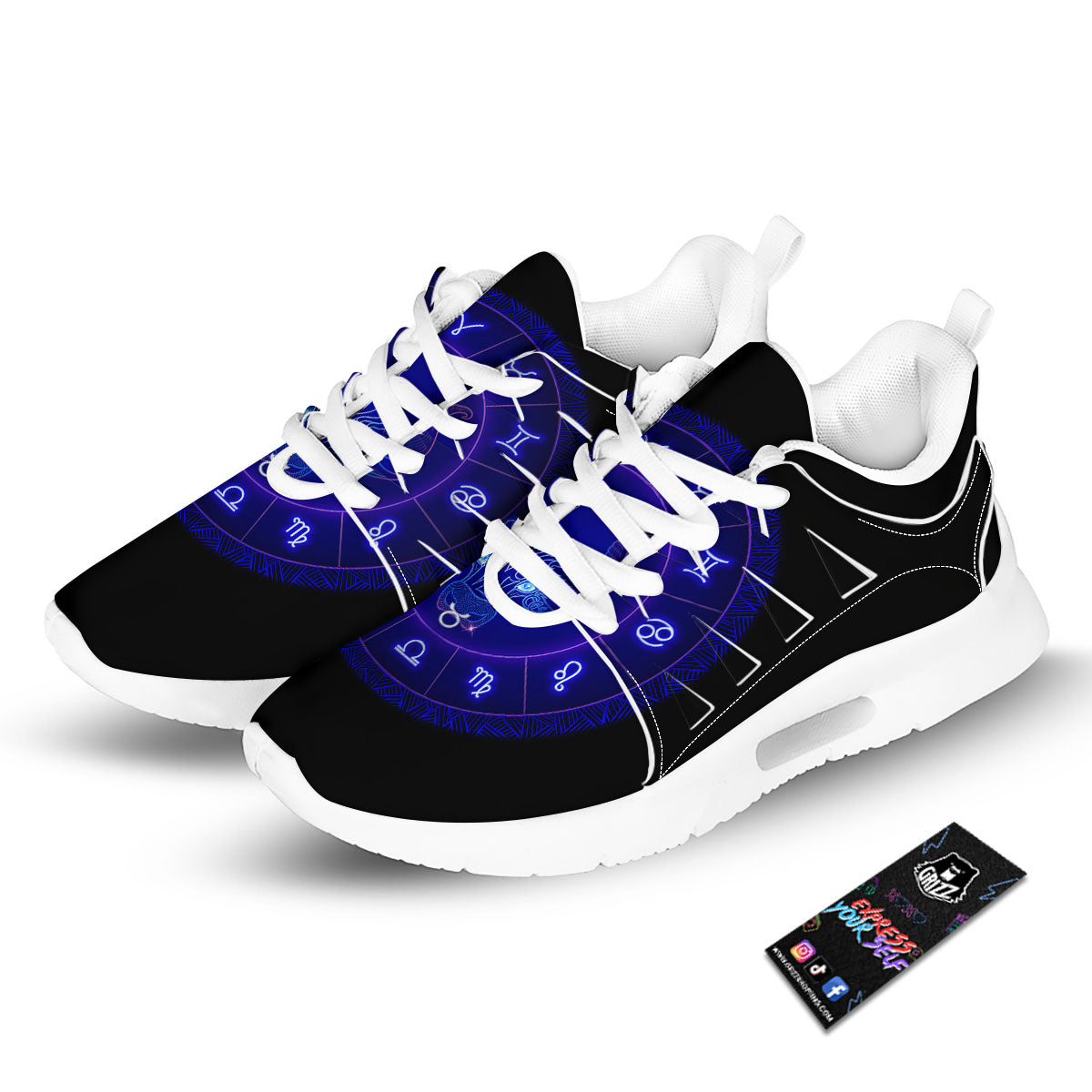 Zodiac Symbol Chinese Ox Print Tennis Shoes-grizzshop