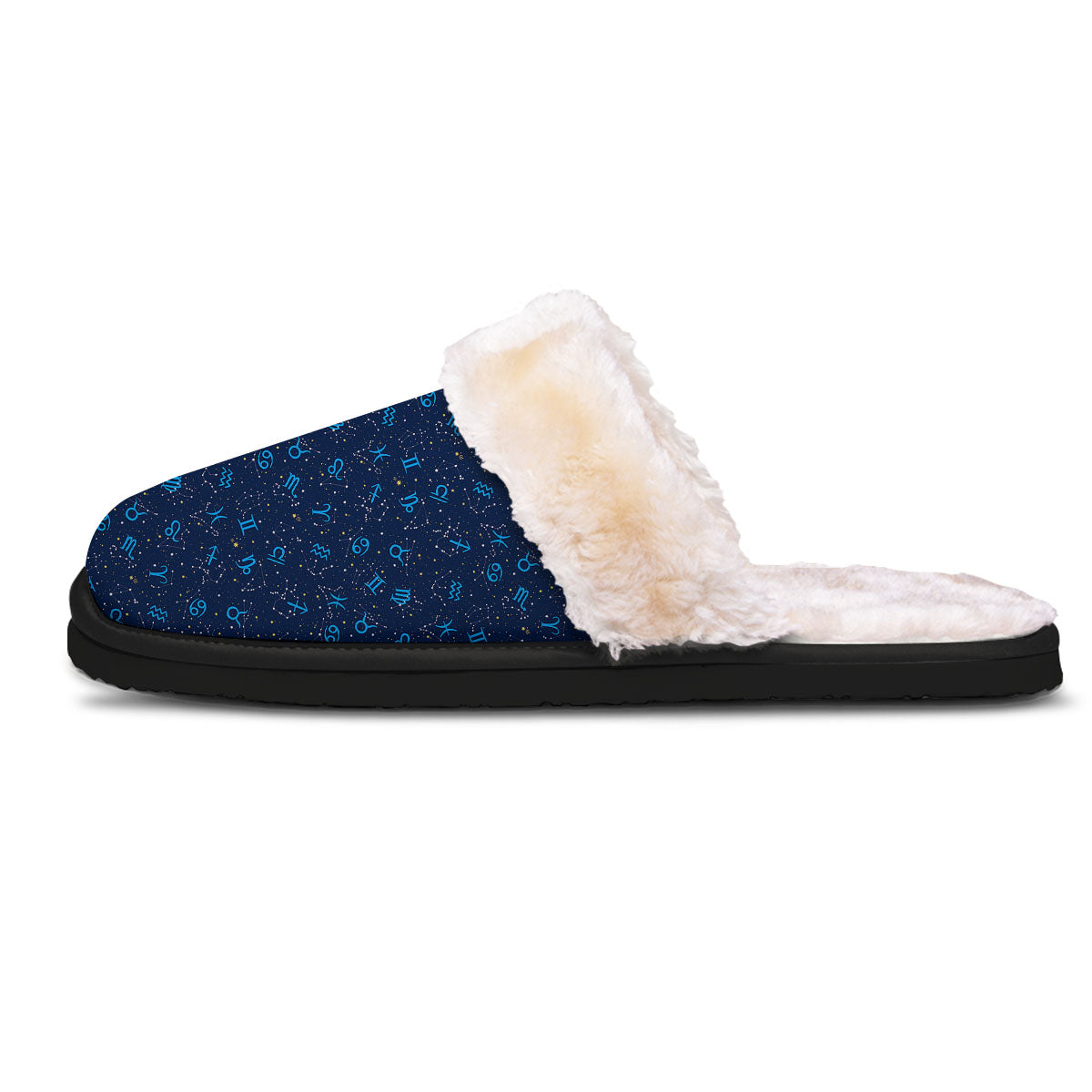 Zodiac Symbols Blue Print Pattern Slippers-grizzshop