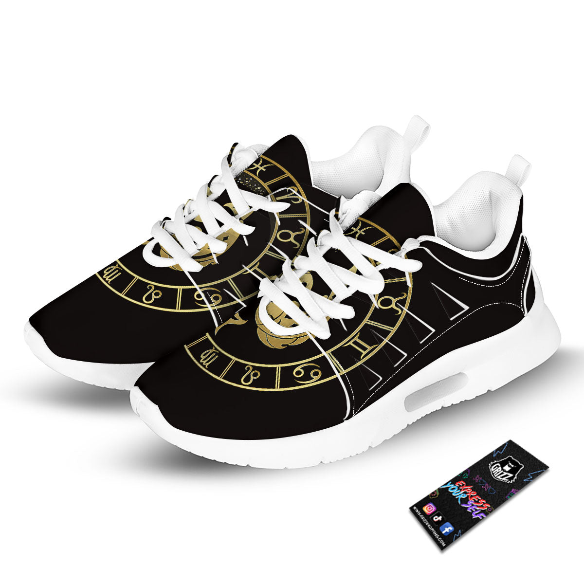 Zodiac Symbols Colorful Print Pattern Tennis Shoes-grizzshop