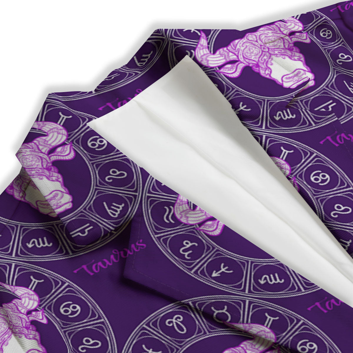 Zodiac Taurus Purple Print Pattern Women's Blazer-grizzshop