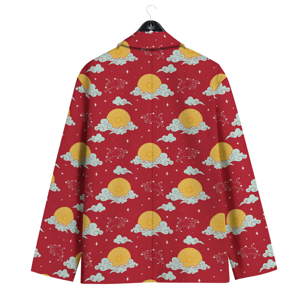 Zodiac Taurus Sky Chinese Year Print Pattern Men's Sport Coat-grizzshop