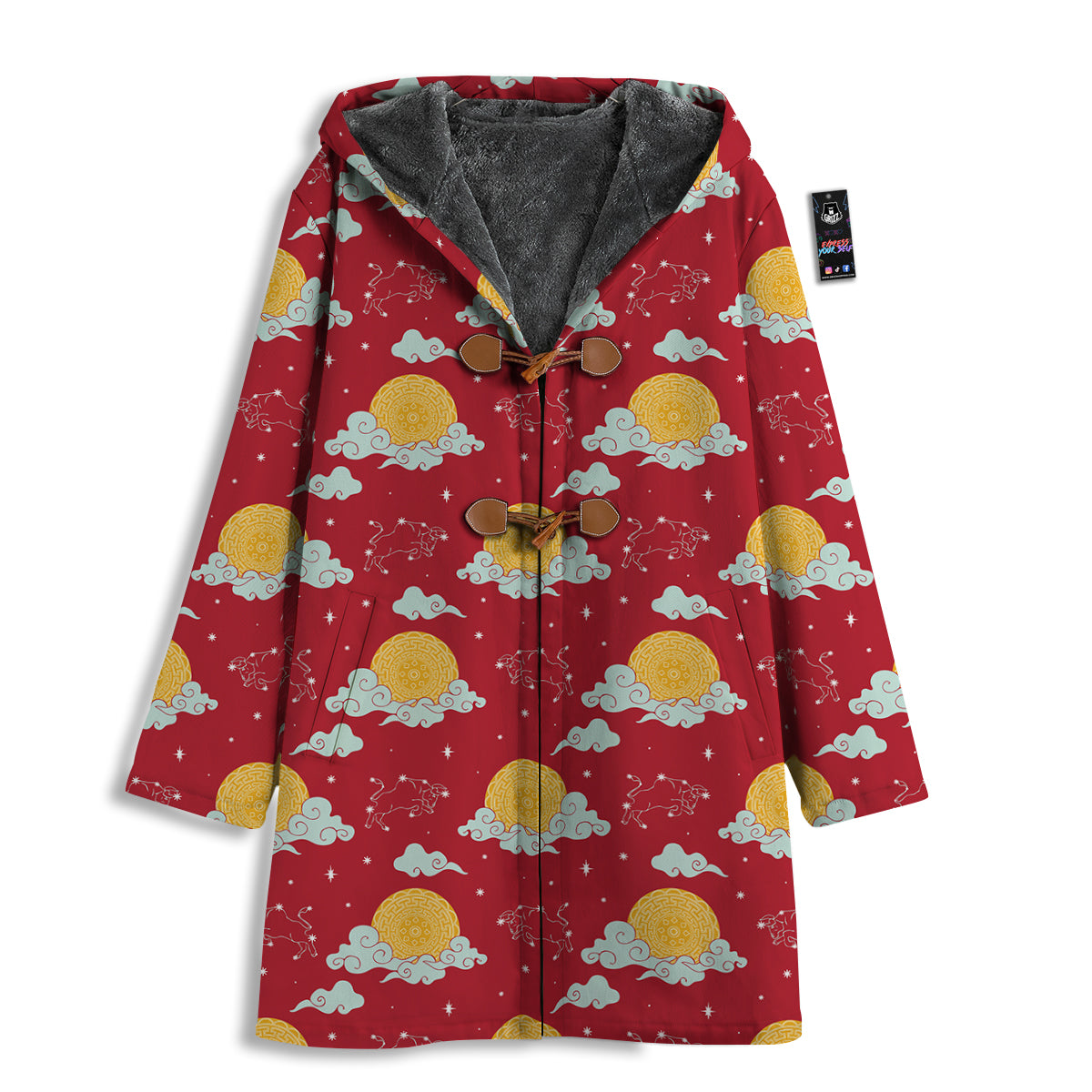 Zodiac Taurus Sky Chinese Year Print Pattern Men's Windbreaker Jacket-grizzshop