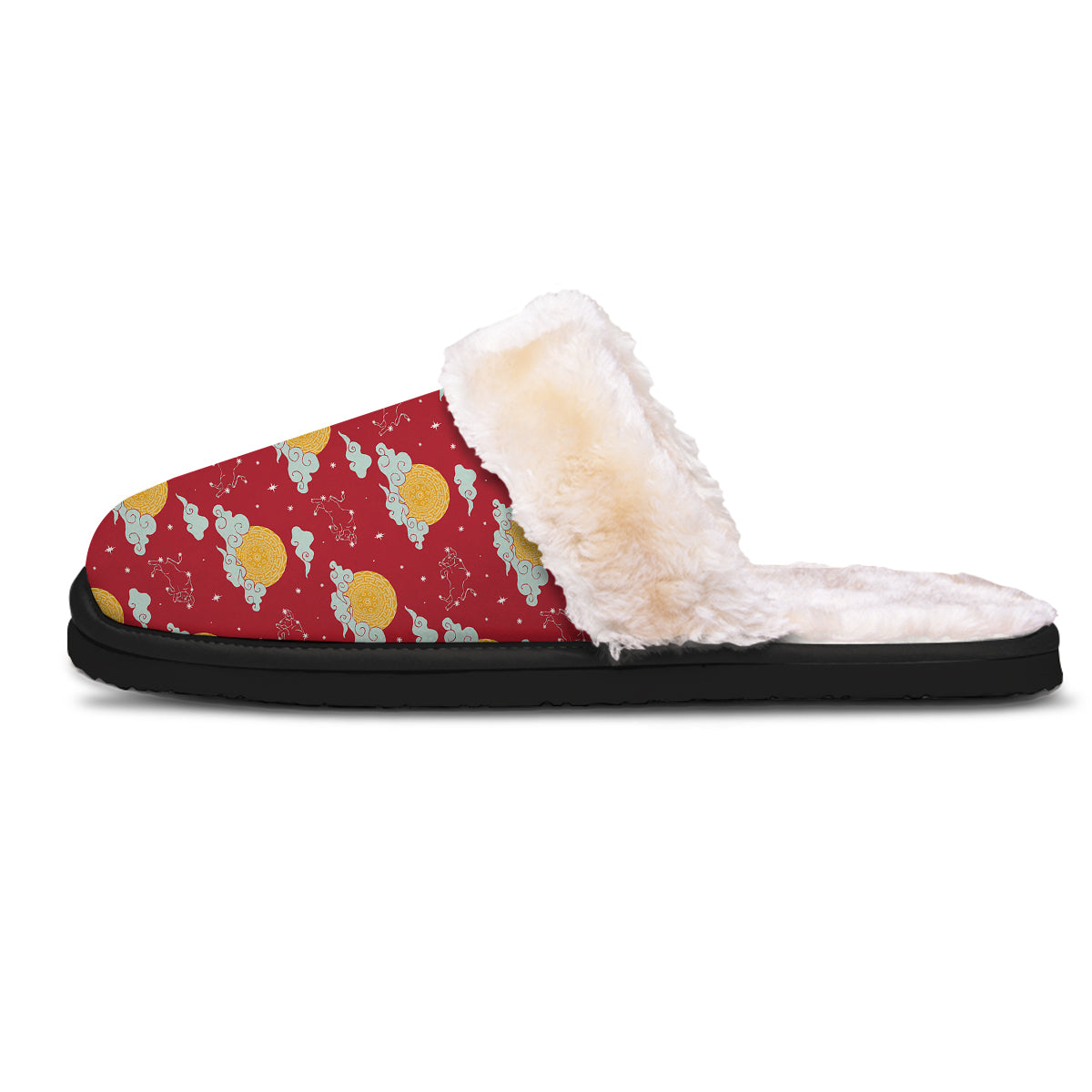 Zodiac Taurus Sky Chinese Year Print Pattern Slippers-grizzshop