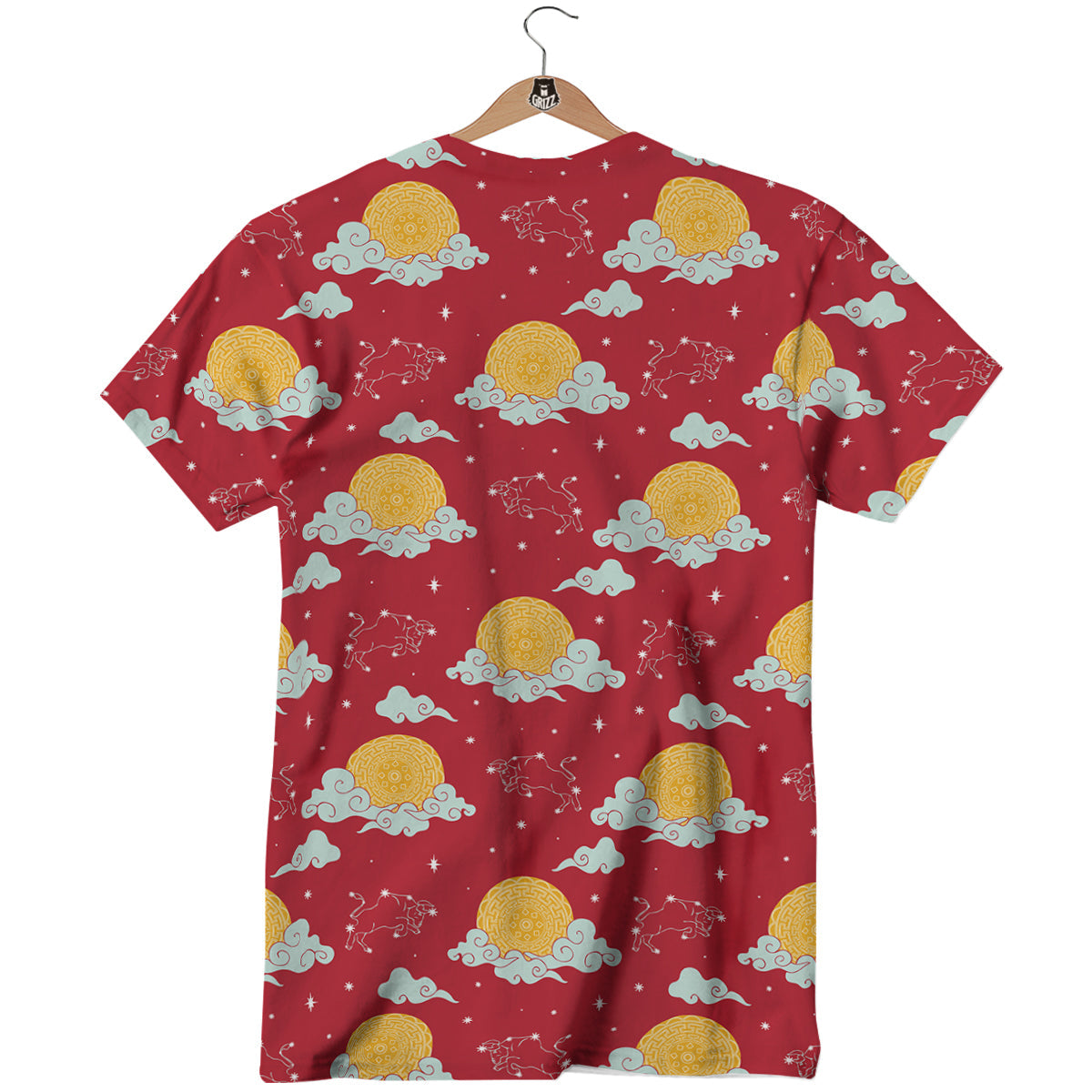 Zodiac Taurus Sky Chinese Year Print Pattern T-Shirt-grizzshop