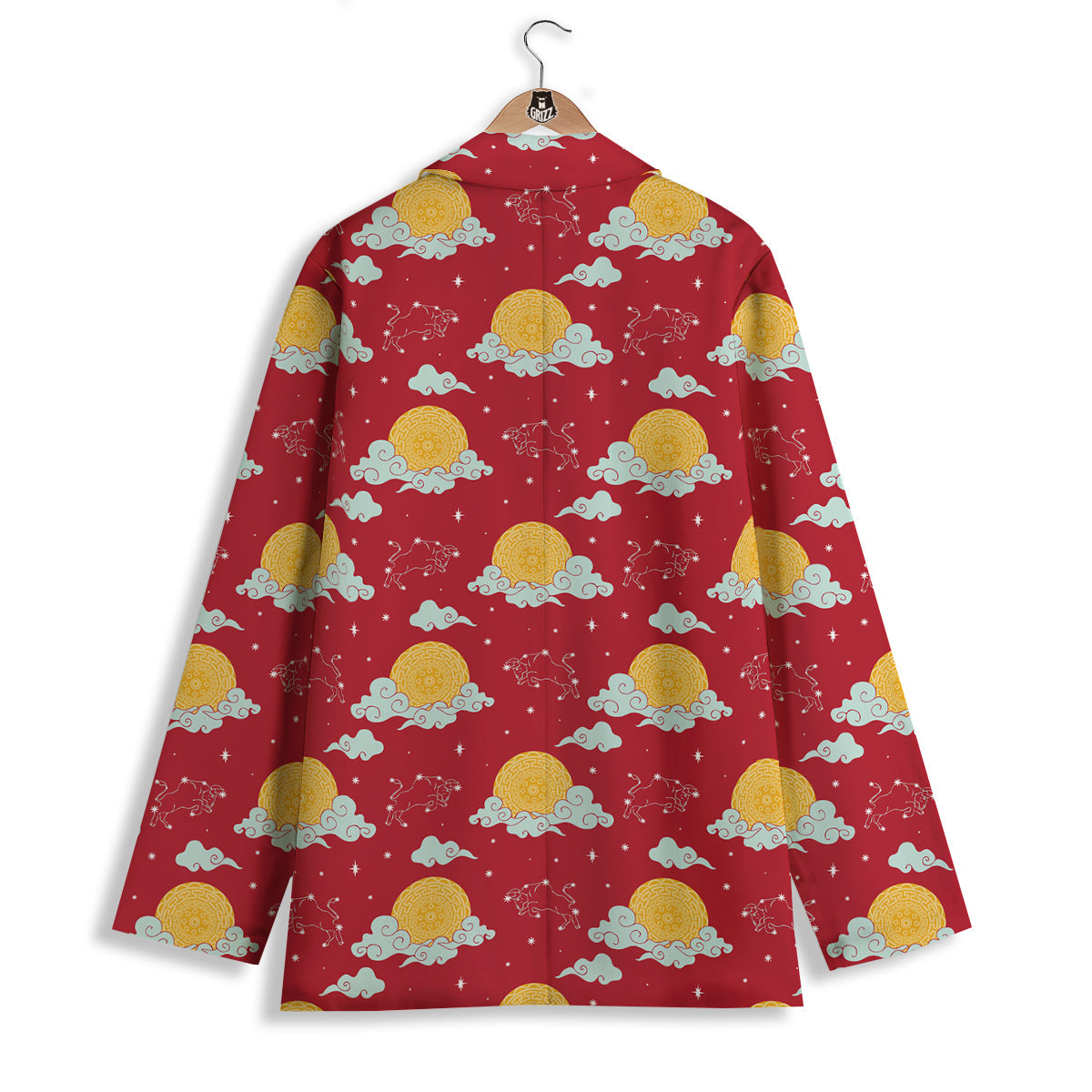 Zodiac Taurus Sky Chinese Year Print Pattern Women's Blazer-grizzshop