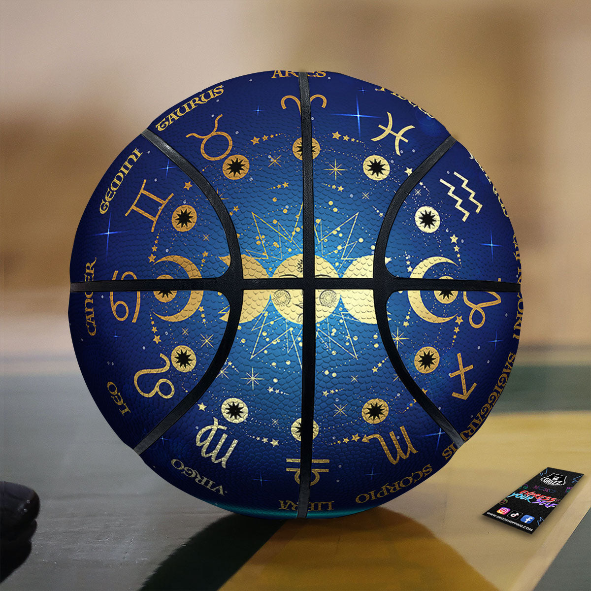 Zombie Crowd Halloween Print Basketball