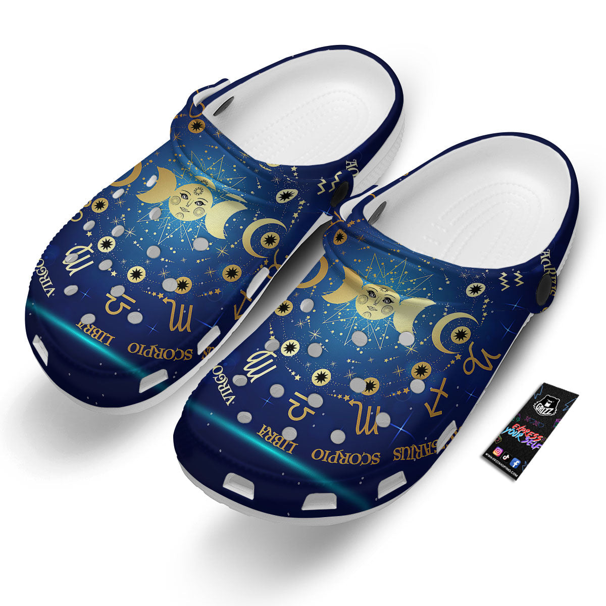 Zodiac Wheel Galaxy Print Clog-grizzshop