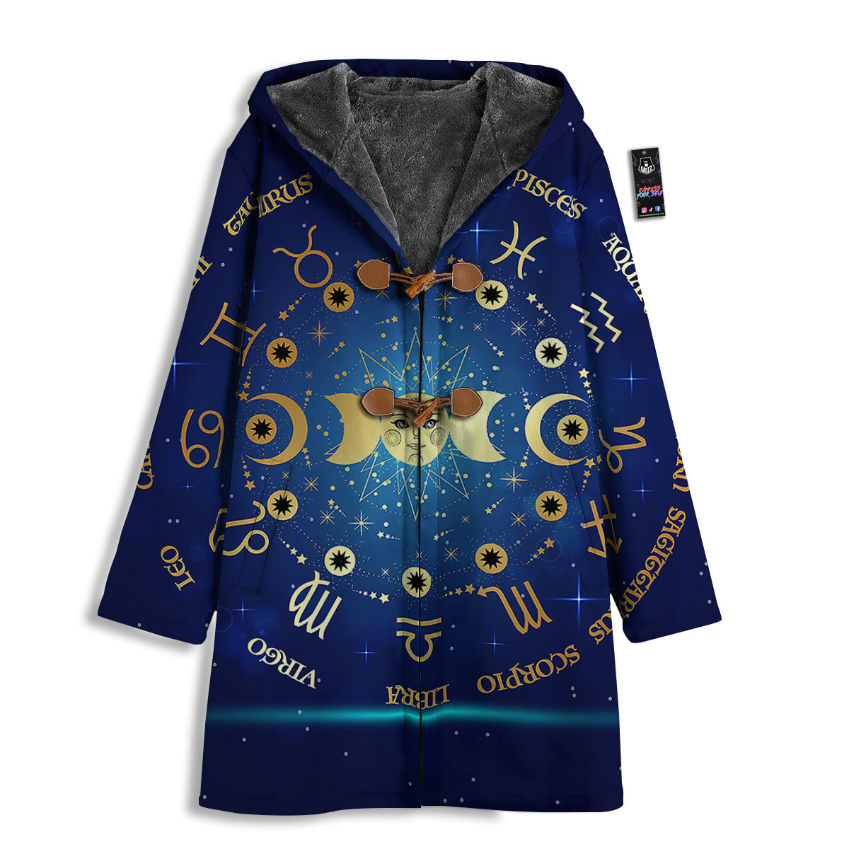 Zodiac Wheel Galaxy Print Men's Windbreaker Jacket-grizzshop