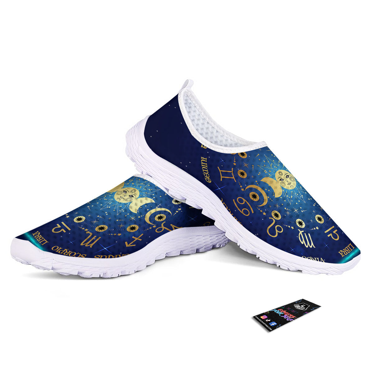 Zodiac Wheel Galaxy Print Nurse Shoes-grizzshop