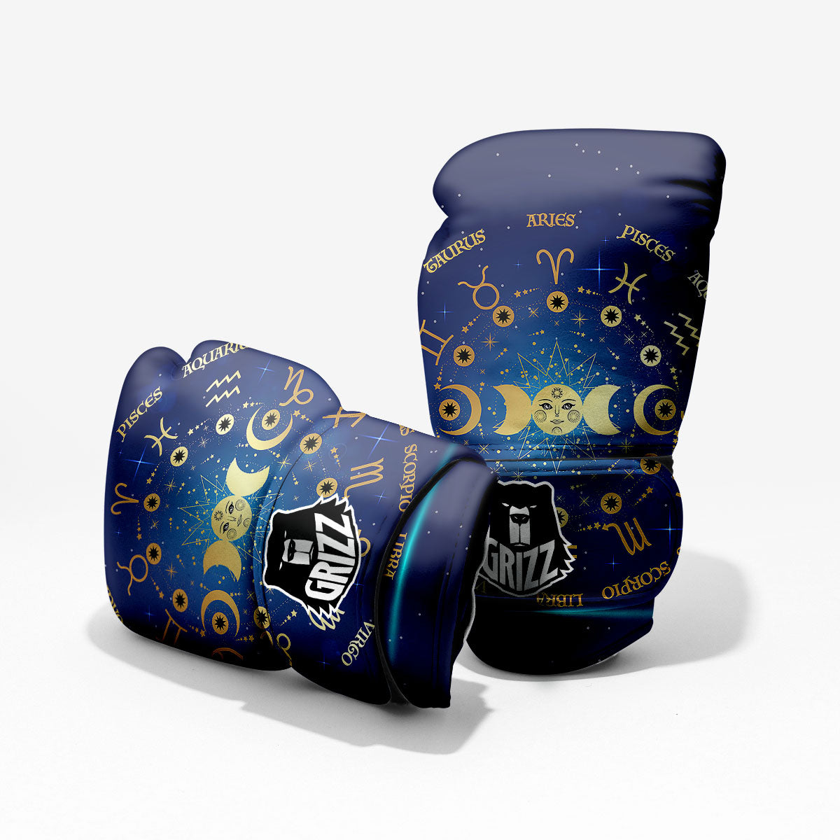 Zodiac Wheel Galaxy Print Pro Boxing Glove