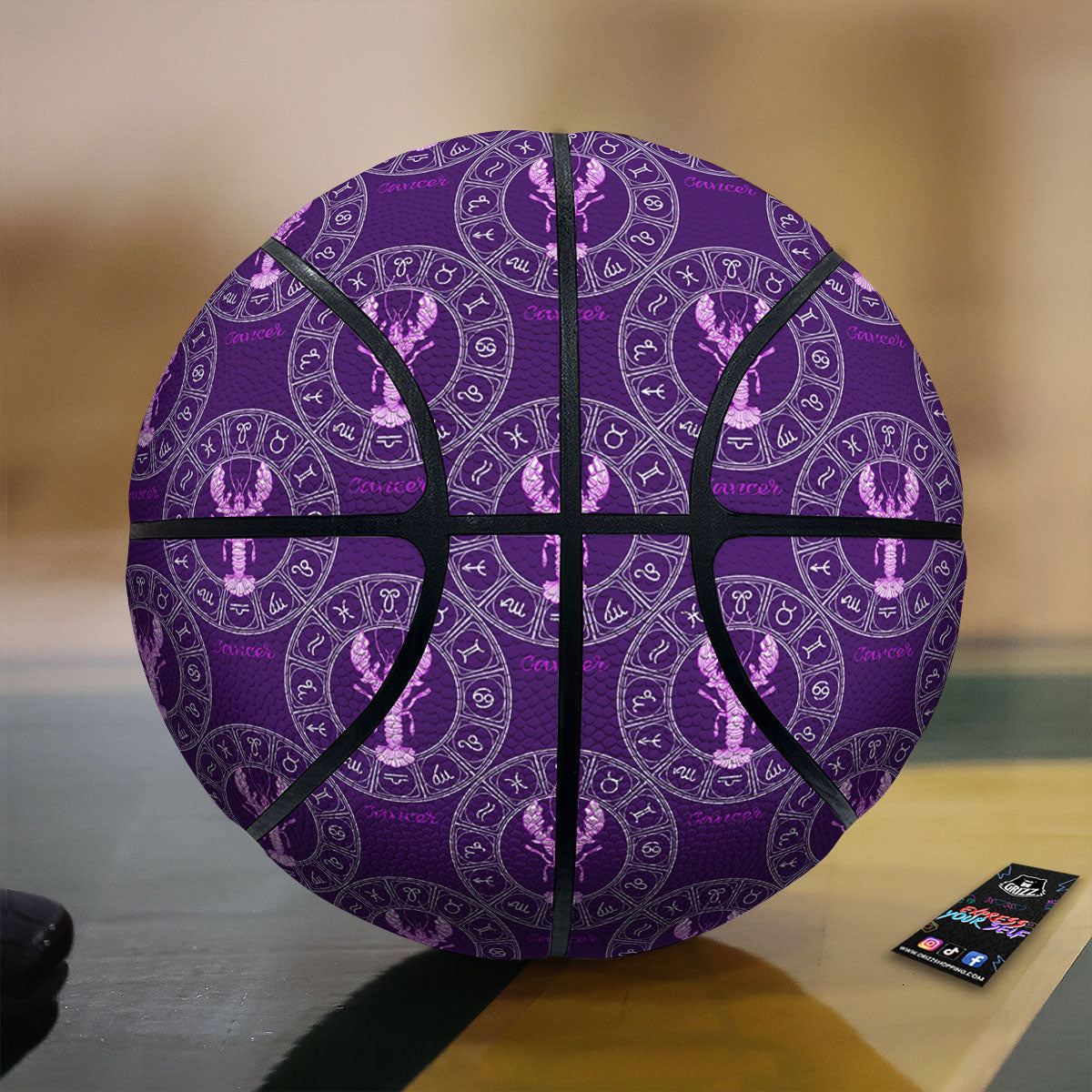 Zodiac Sign Watercolor Libra Print Basketball