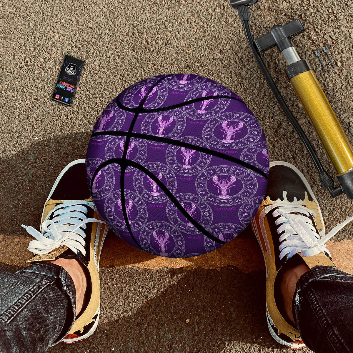 Zodiac Sign Watercolor Libra Print Basketball