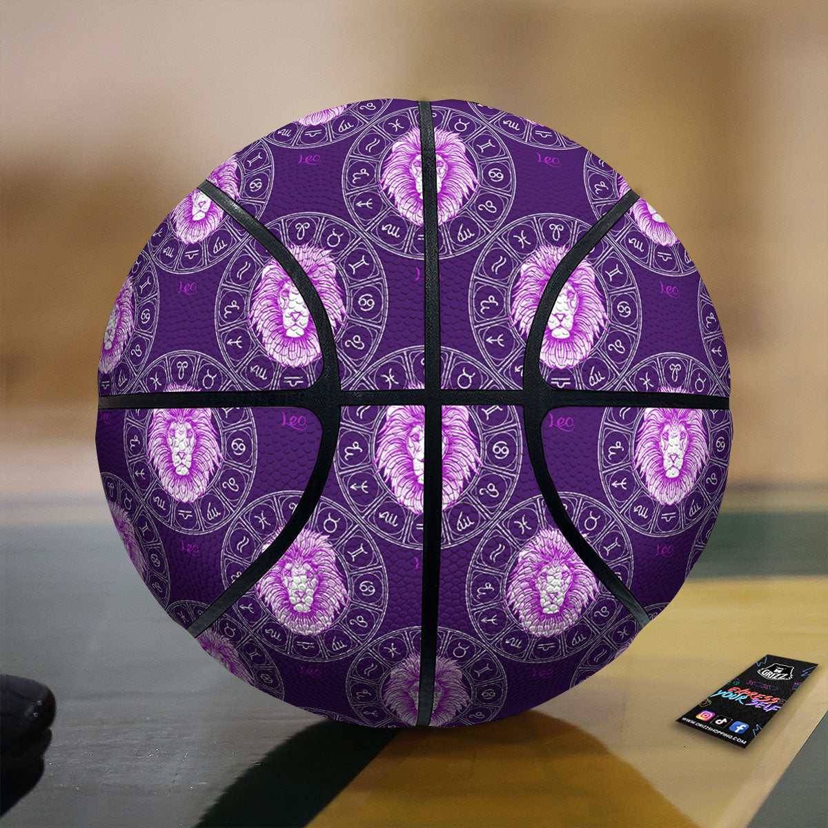 Zodiac Sign Watercolor Scorpio Print Basketball