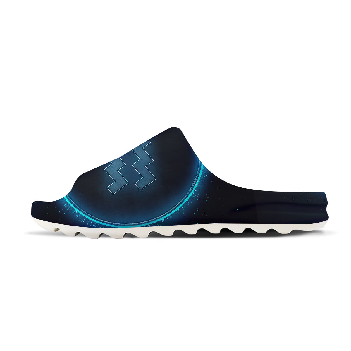 Zodiac Sign Blue Aquarius Print Sandals-grizzshop