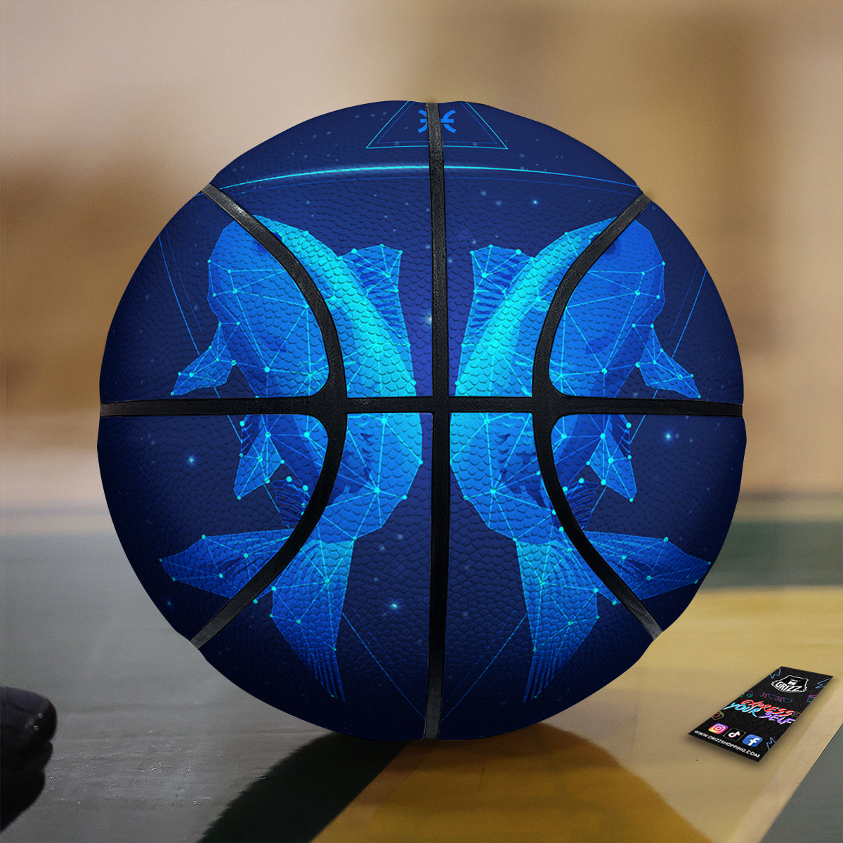 Zigzag Halloween Print Pattern Basketball