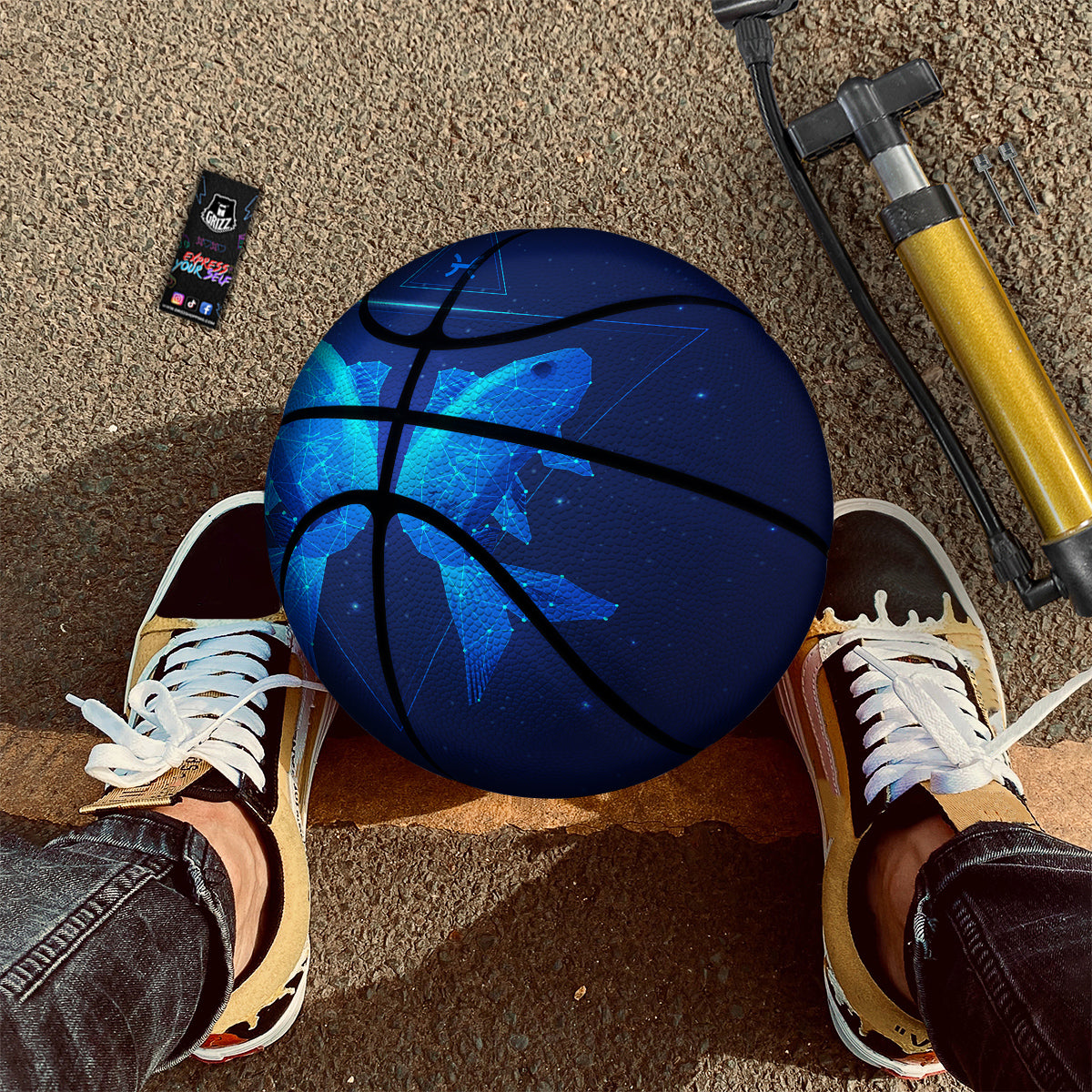 Zigzag Halloween Print Pattern Basketball