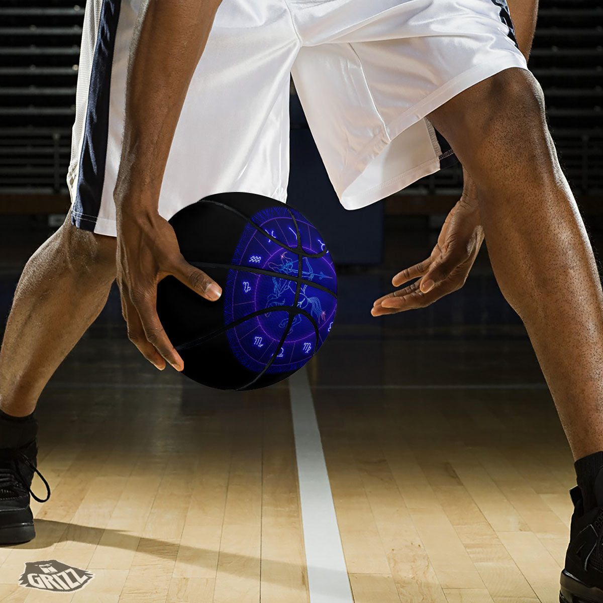 Zigzag Magenta Pink Print Pattern Basketball