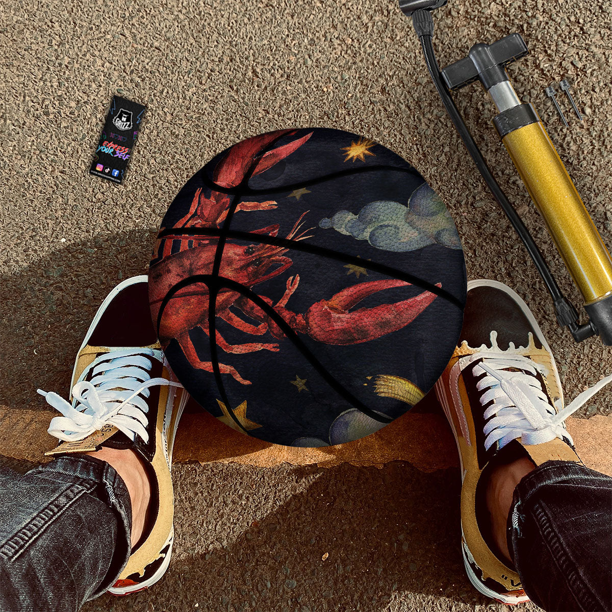 Zodiac Sign Watercolor Cancer Print Basketball