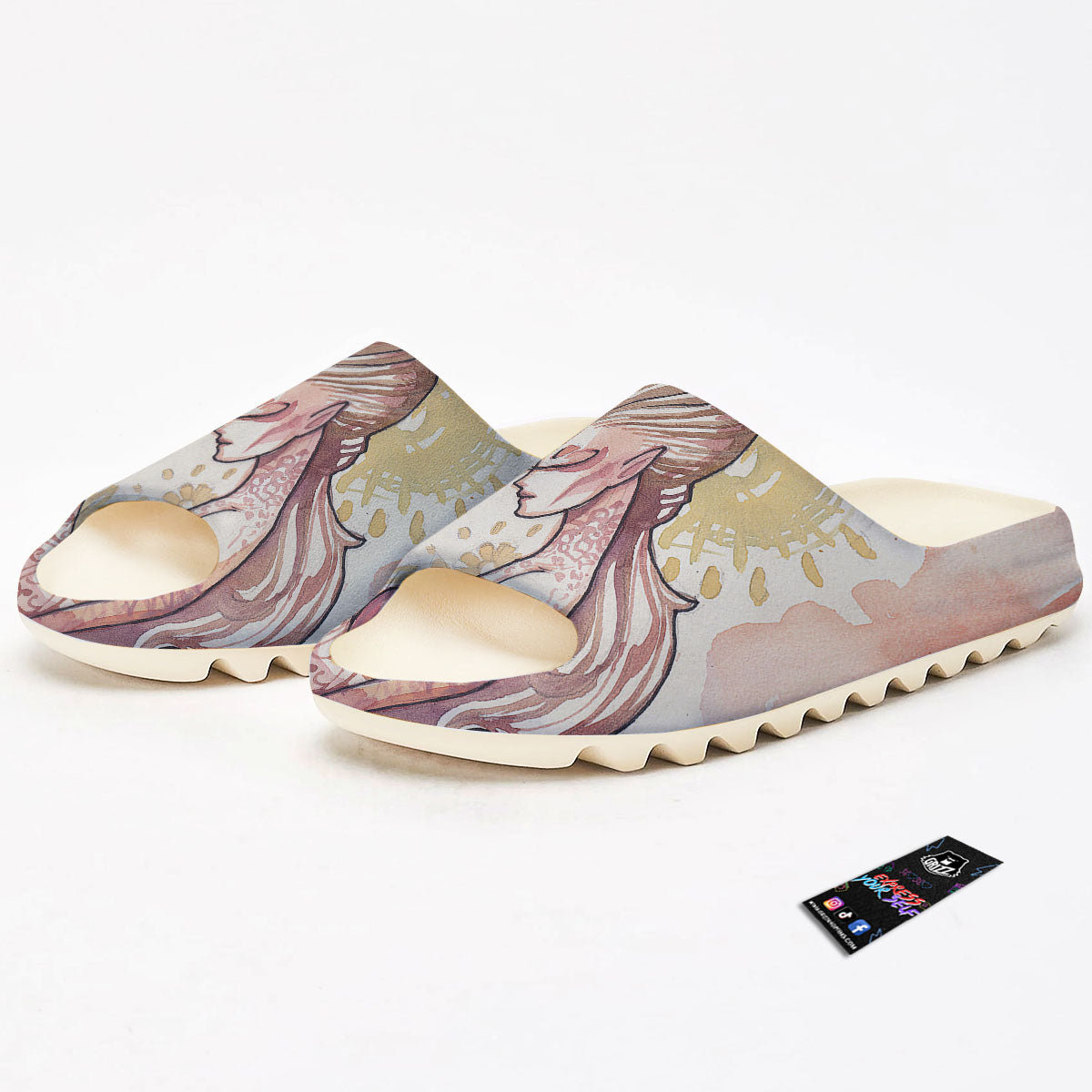 Zodiac Sign Watercolor Virgo Print Sandals-grizzshop
