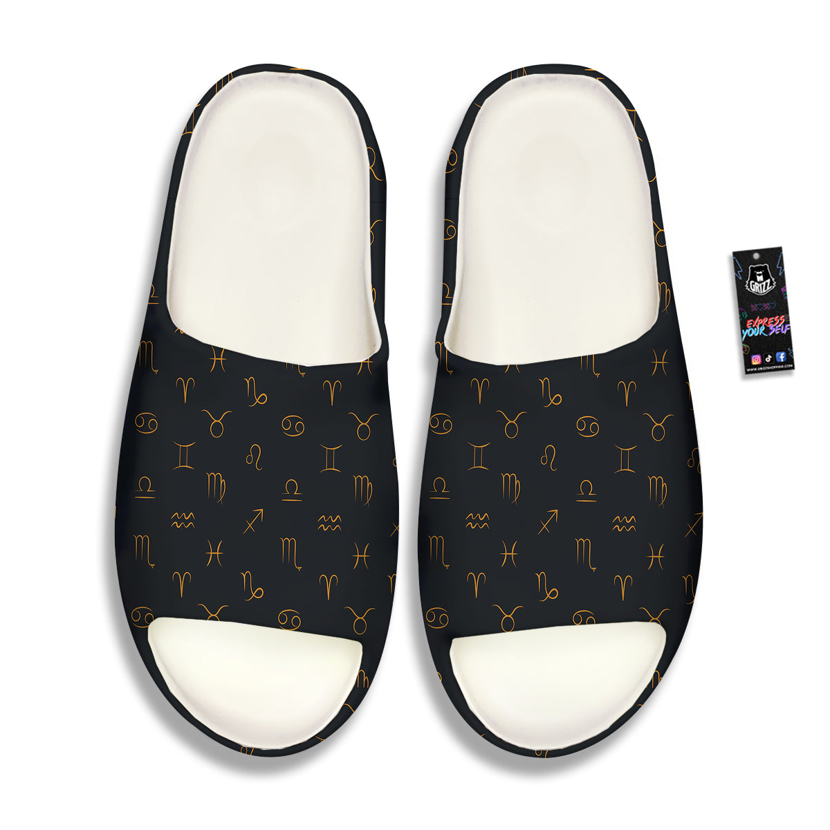 Zodiac Signs Astrological Print Pattern Sandals-grizzshop