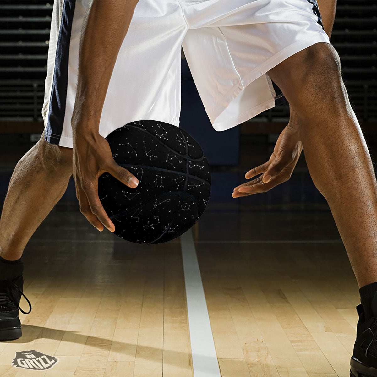 Zodiac Stars White And Black Print Basketball