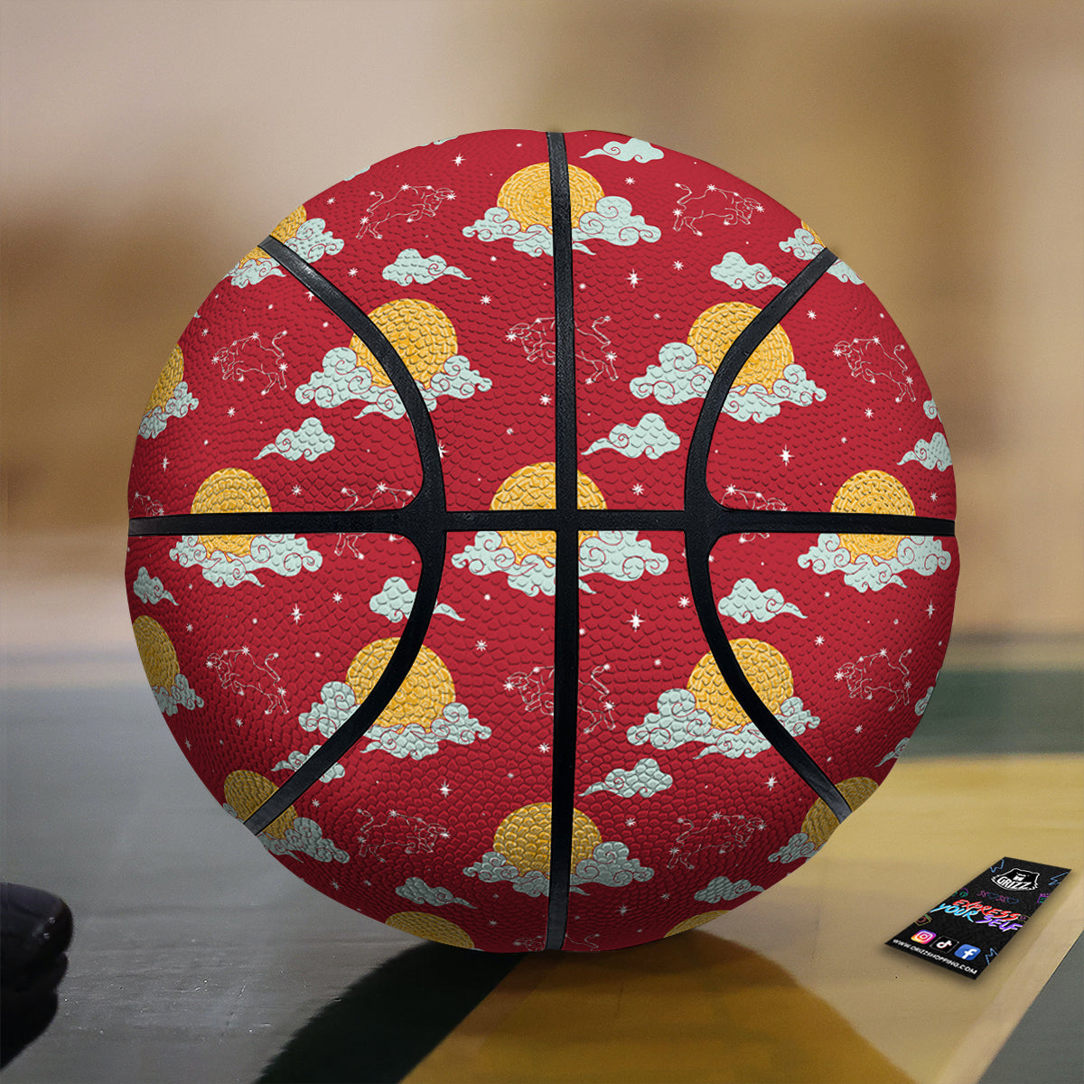 Zodiac Taurus Sky Chinese Year Print Pattern Basketball
