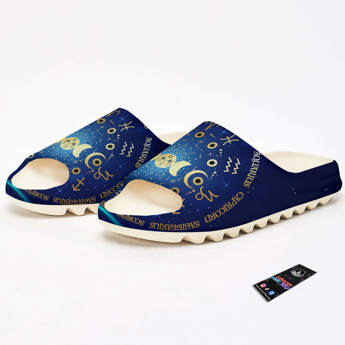 Zodiac Wheel Galaxy Print Sandals-grizzshop