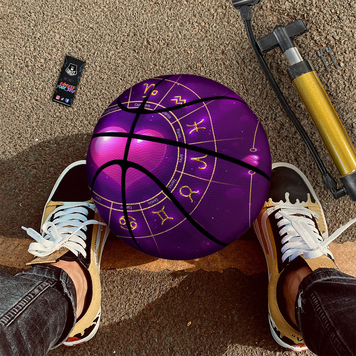Zombie Foot  Print Pattern Basketball