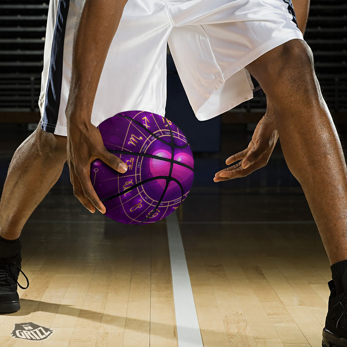 Zombie Foot  Print Pattern Basketball
