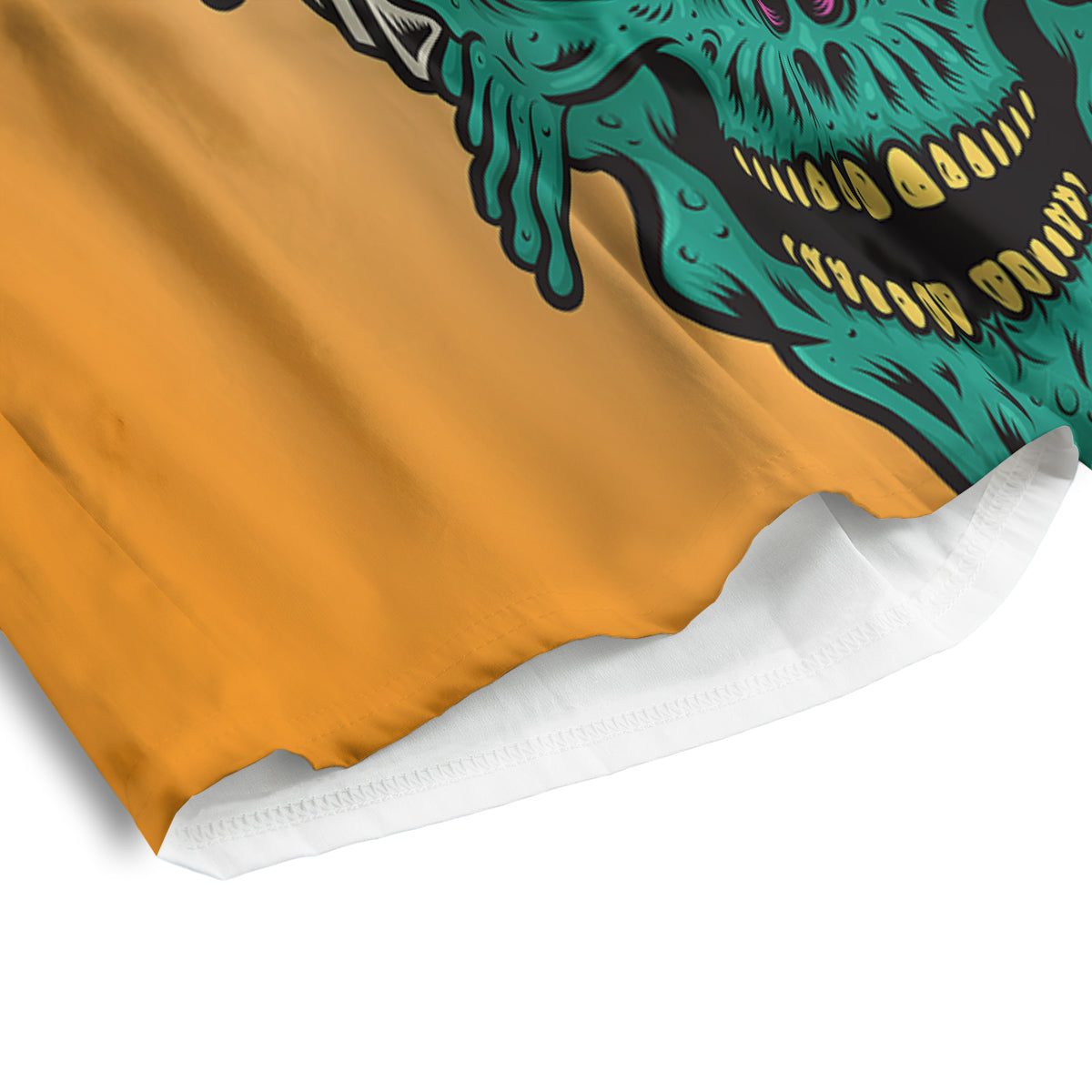 Zombie Big Brain Print Men's Athletic Shorts