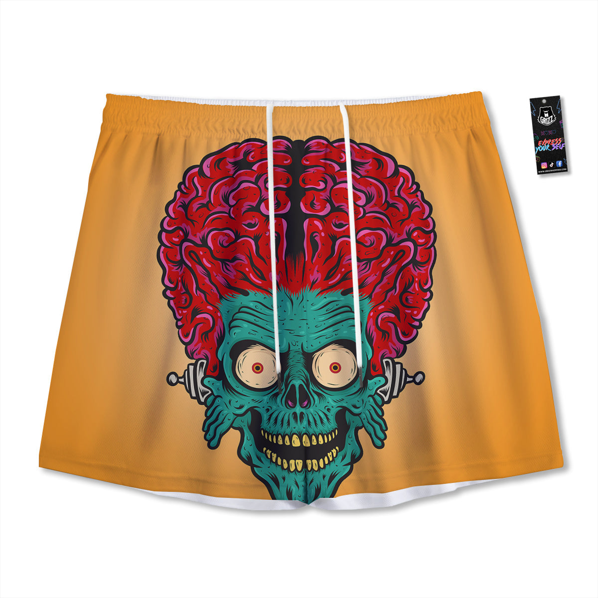 Zodiac Wheel Galaxy Print Mesh Shorts