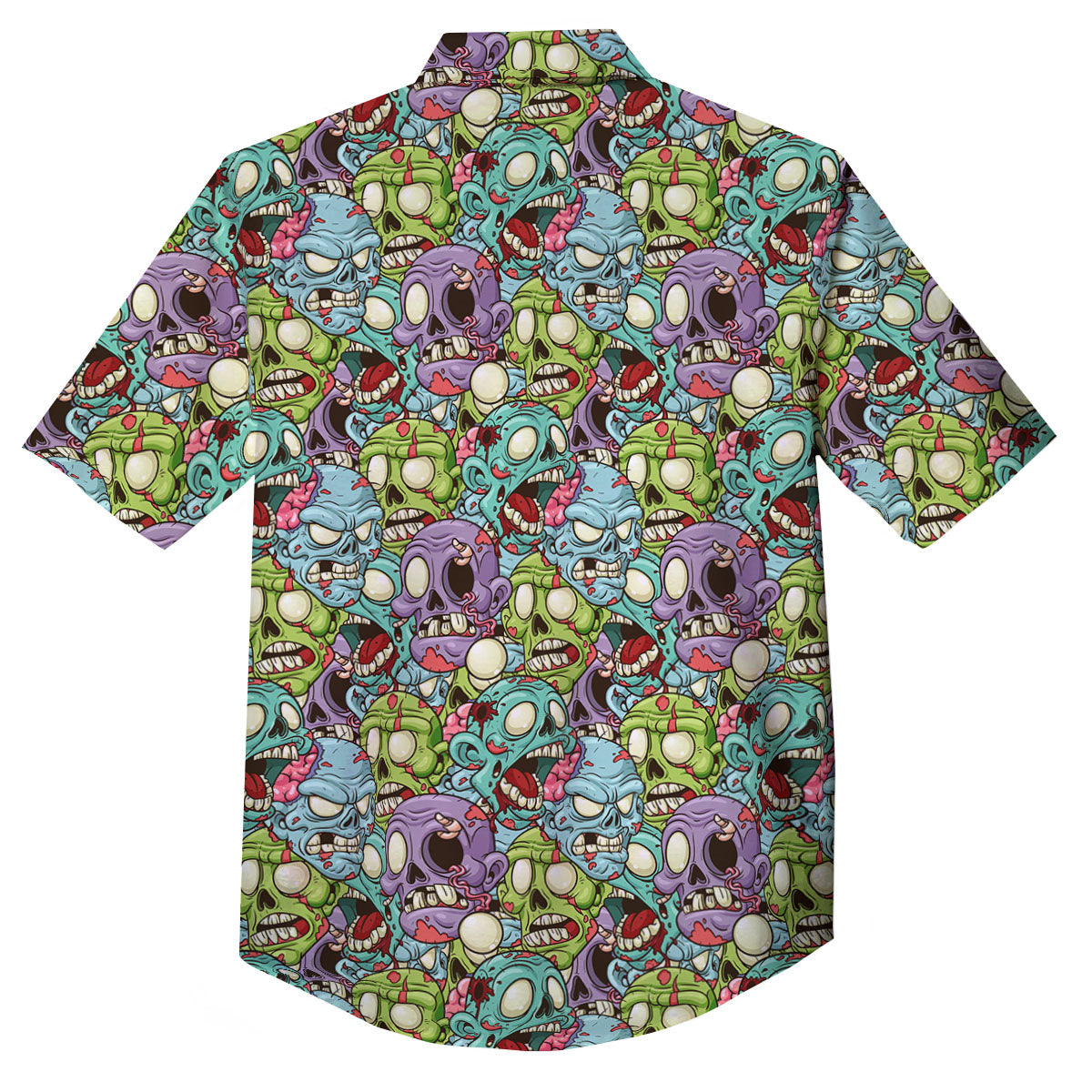Zombie Bloody Print Pattern Button Up Shirt-grizzshop