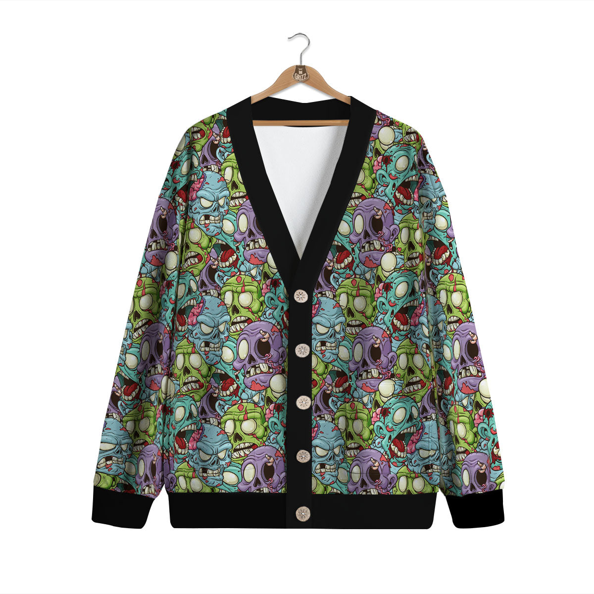 Zombie Bloody Print Pattern Cardigan-grizzshop