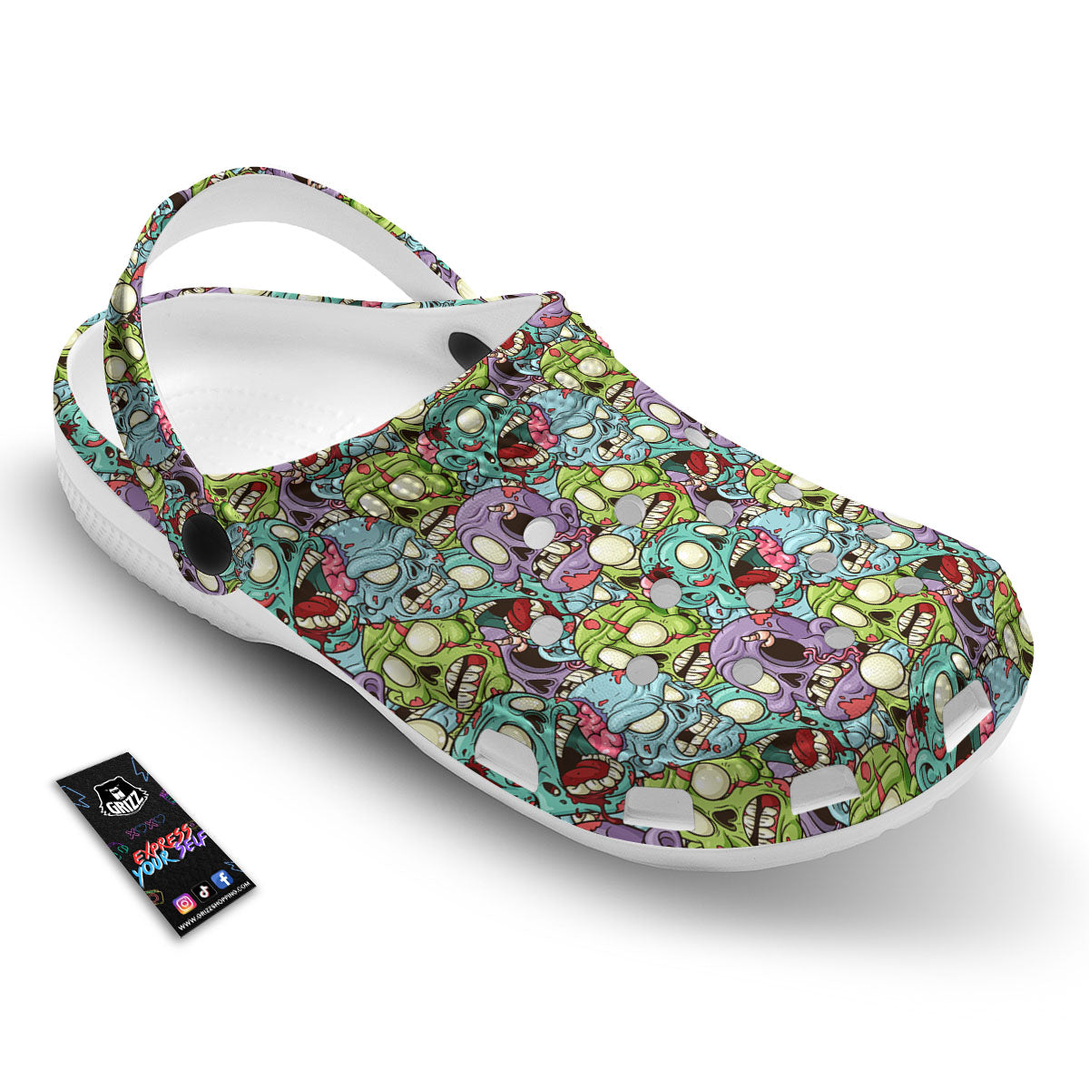 Zombie Bloody Print Pattern Clog-grizzshop