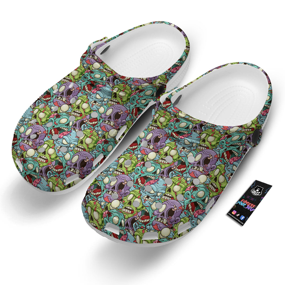 Zombie Bloody Print Pattern Clog-grizzshop