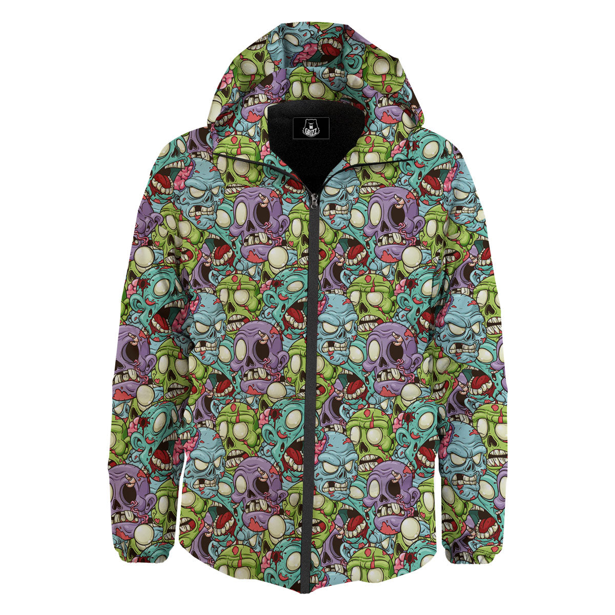Zombie Bloody Print Pattern Down Jacket-grizzshop