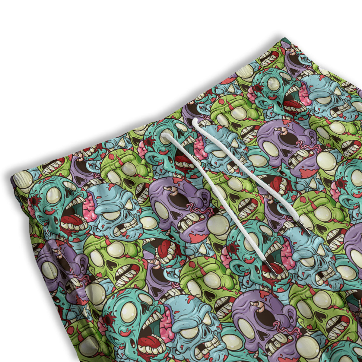 Zombie Bloody Print Pattern Men's Athletic Shorts