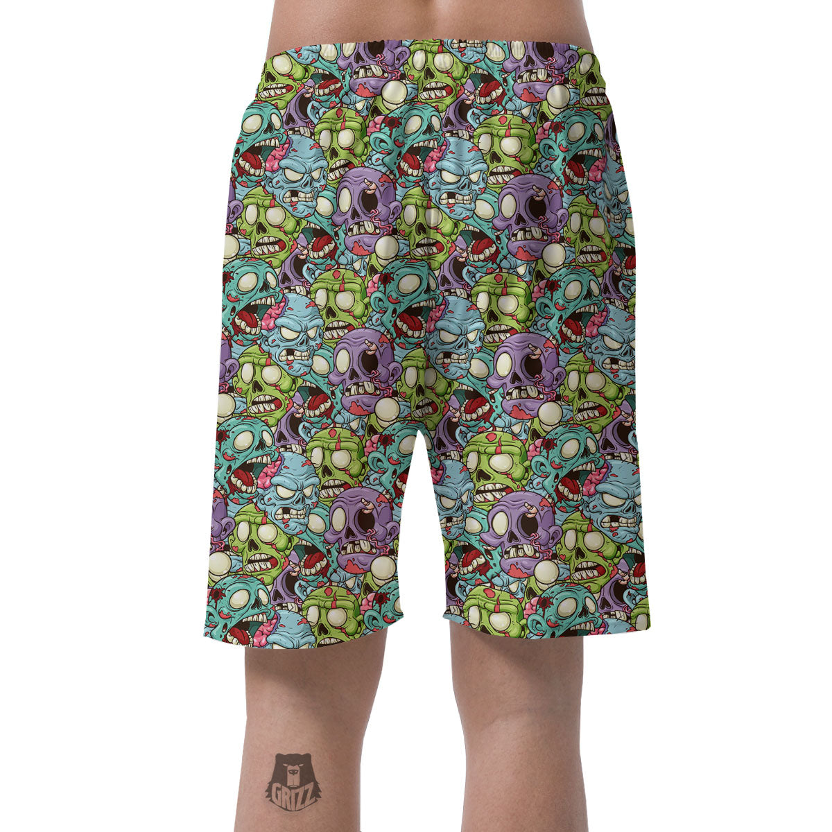Zombie Bloody Print Pattern Men's Shorts-grizzshop