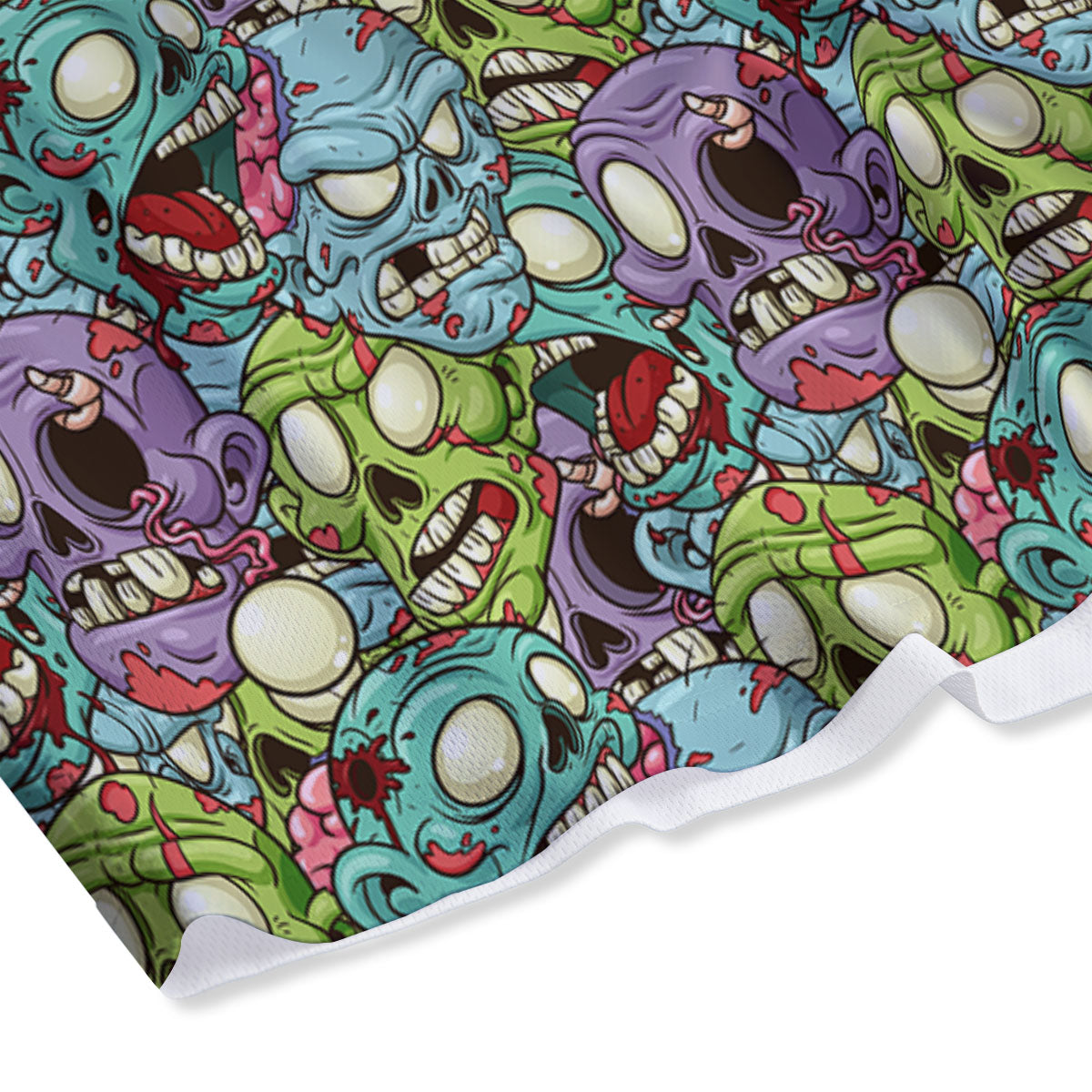 Zombie Green Print Pattern Mesh Shorts