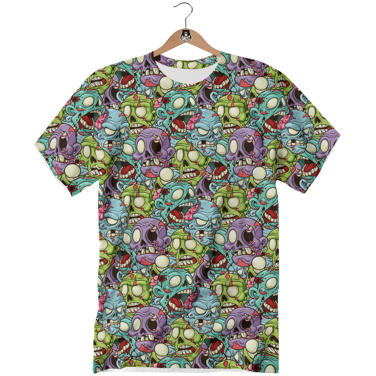 Zombie Bloody Print Pattern T-Shirt-grizzshop