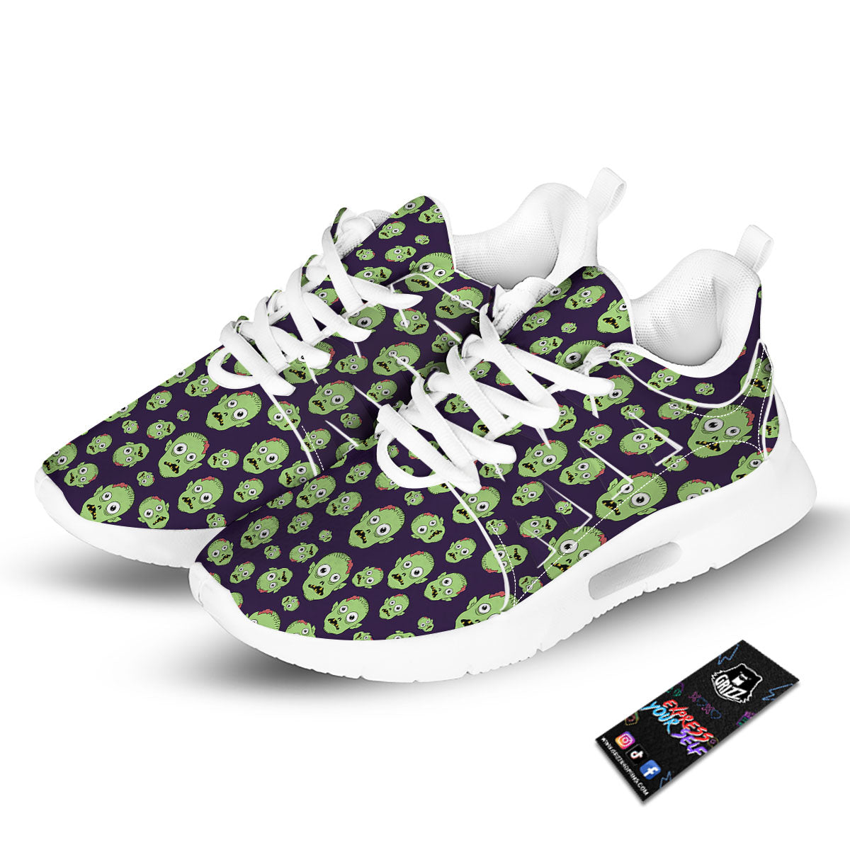 Zombie Bloody Print Pattern Tennis Shoes-grizzshop