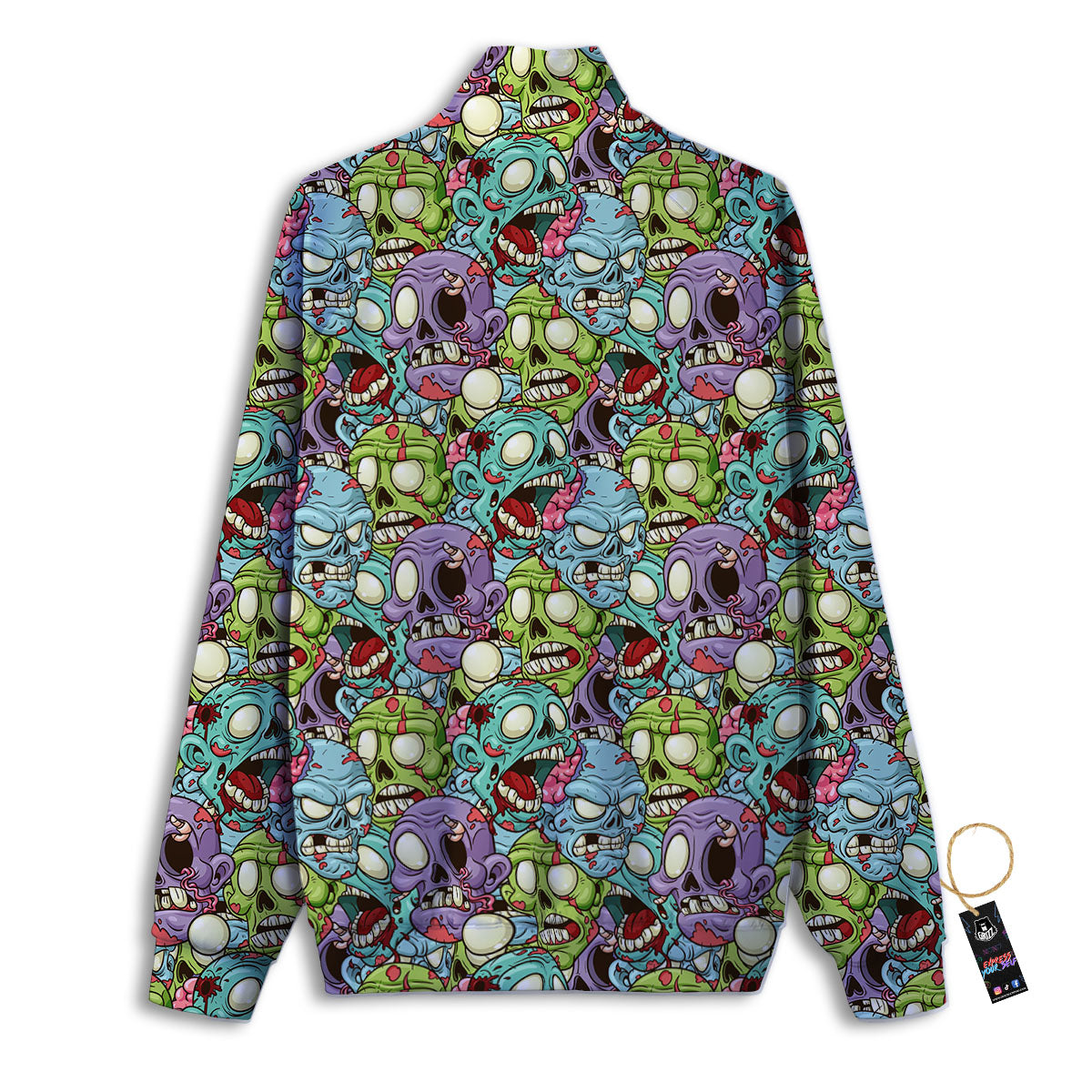 Zombie Bloody Print Pattern Track Jacket-grizzshop