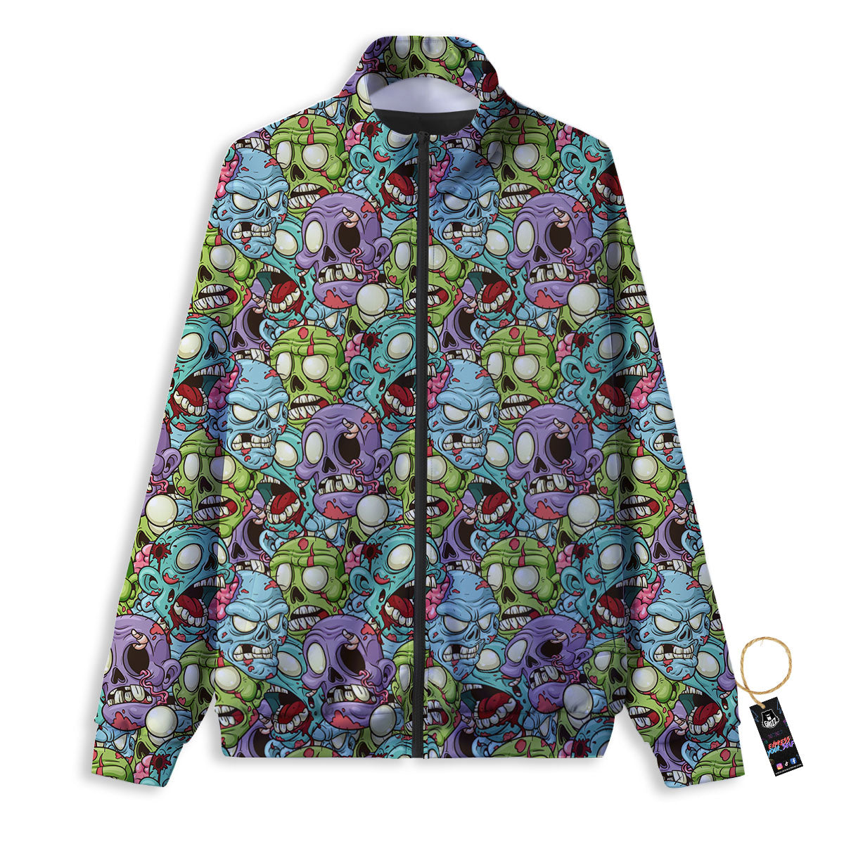 Zombie Bloody Print Pattern Track Jacket-grizzshop