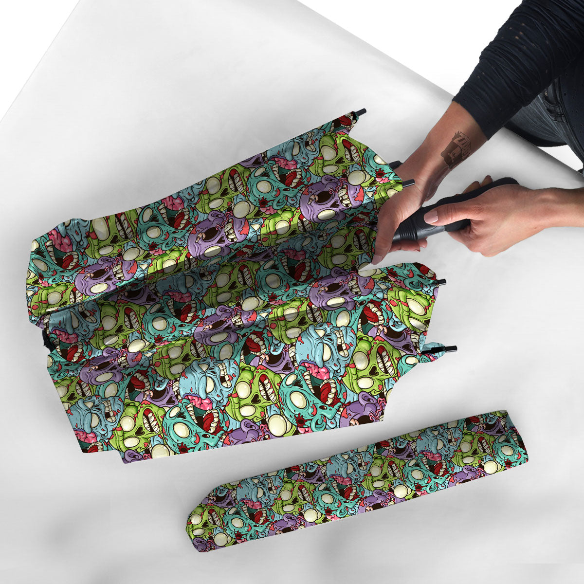 Zombie Bloody Print Pattern Umbrella-grizzshop