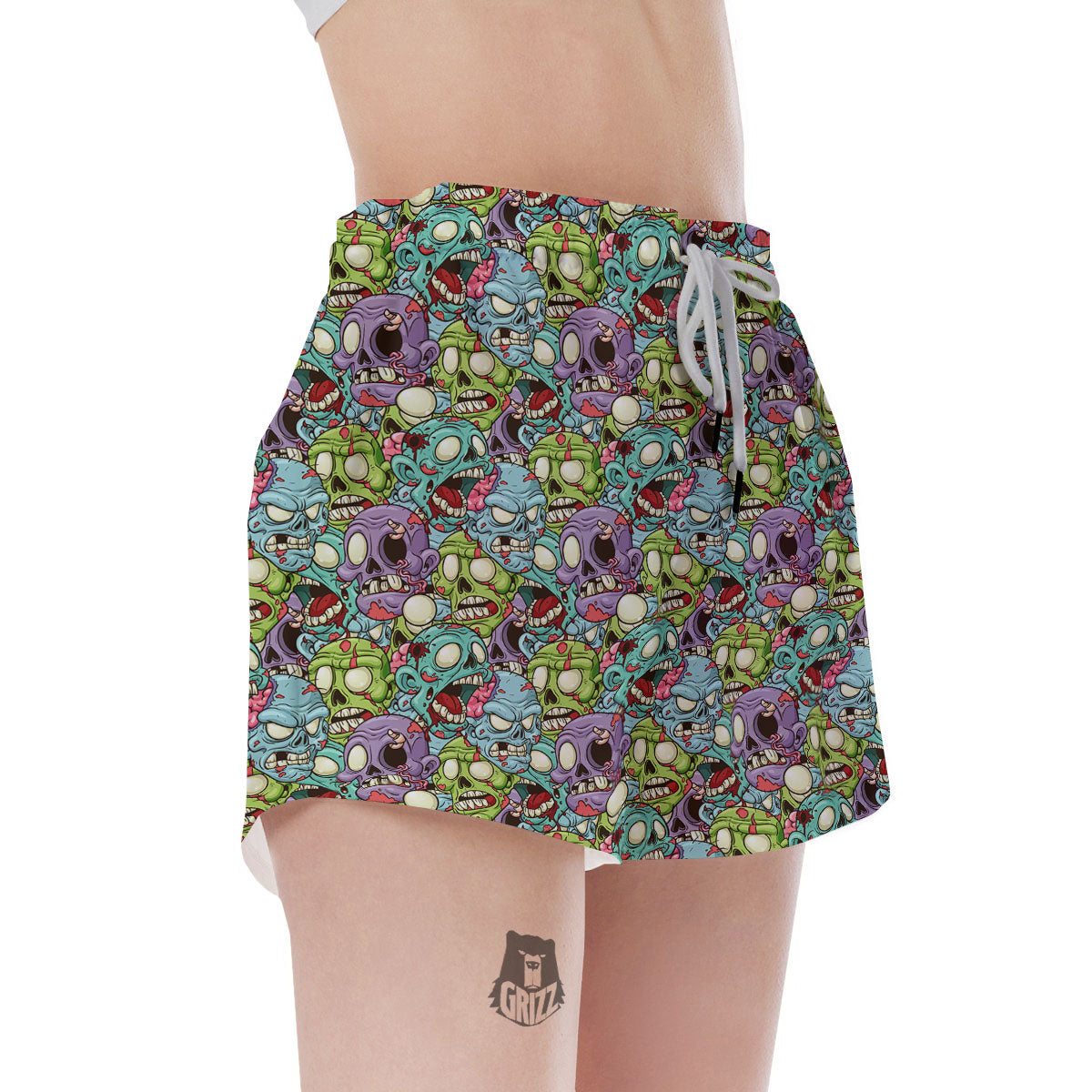 Zombie Bloody Print Pattern Women's Shorts-grizzshop