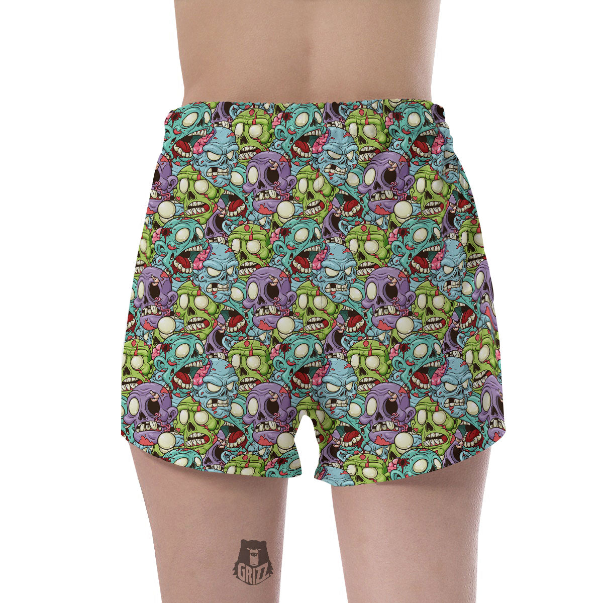 Zombie Bloody Print Pattern Women's Shorts-grizzshop
