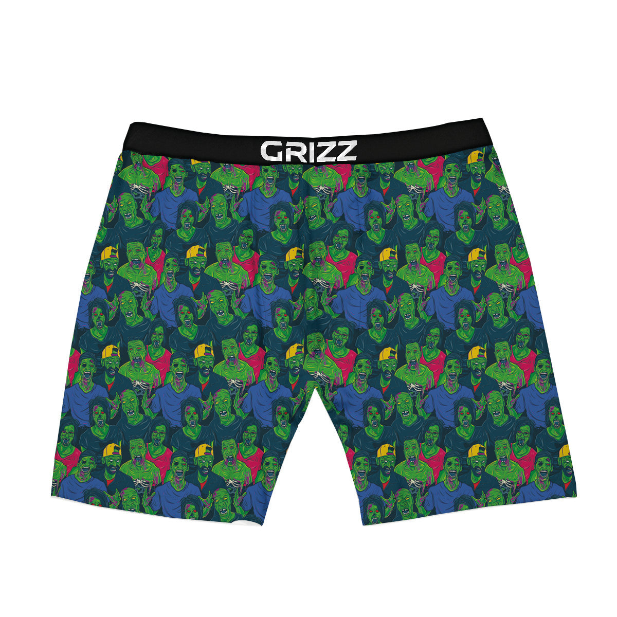 Zombie Blue Print Pattern Boxer Briefs-grizzshop