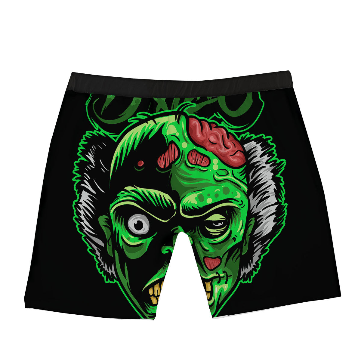 Zombie Brain Halloween Print Boxer Briefs-grizzshop