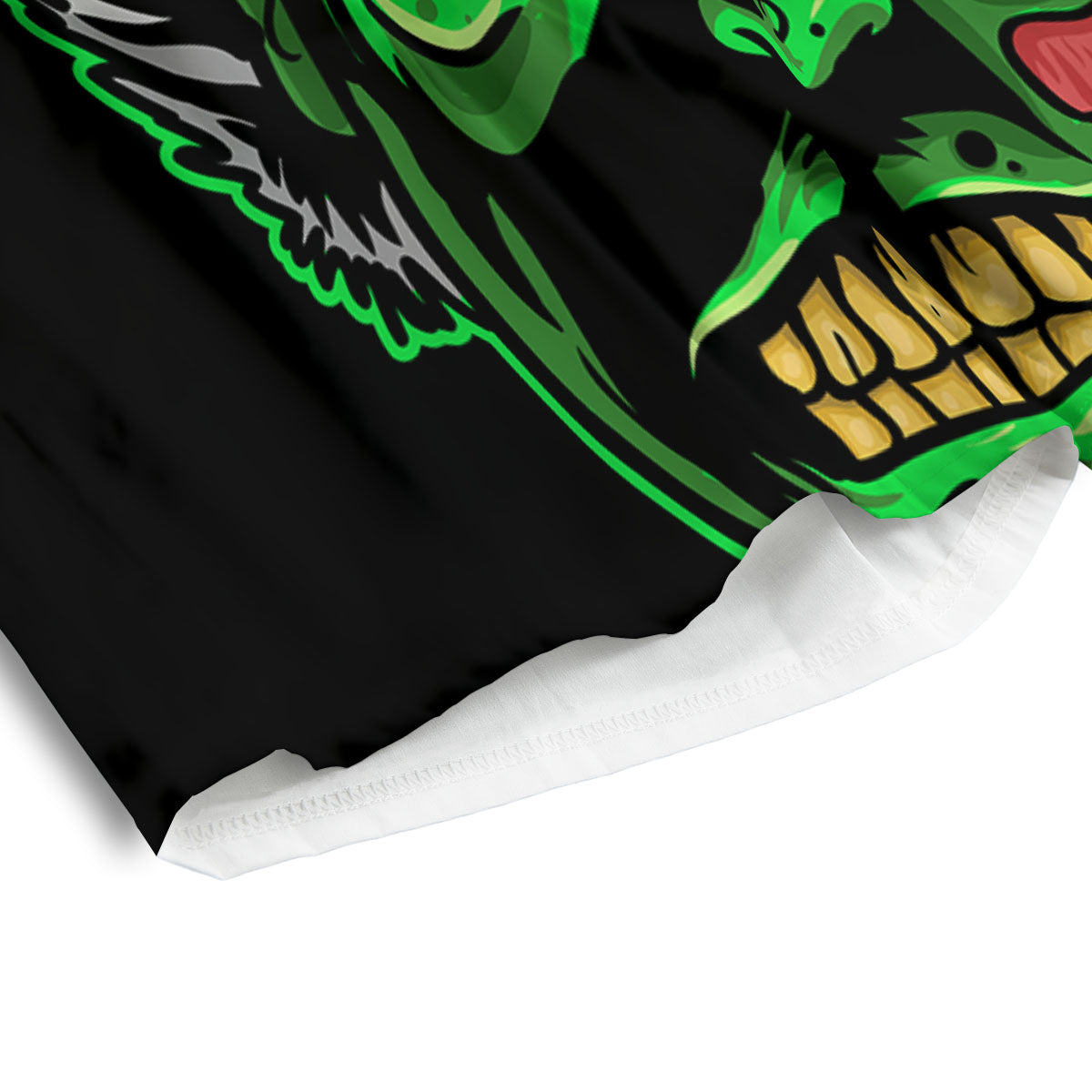 Zombie Brain Halloween Print Men's Athletic Shorts