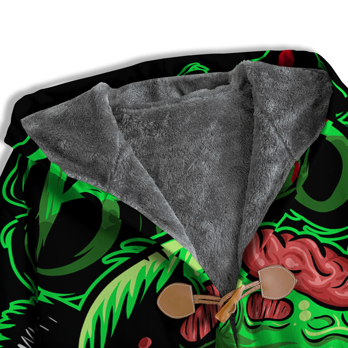Zombie Brain Halloween Print Men's Windbreaker Jacket-grizzshop